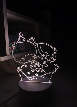 Led лампа світильник hello kitty kuromi sanrio