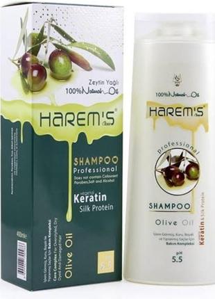 Відновлюючий шампунь для пошкодженого волосся harems 375 ml