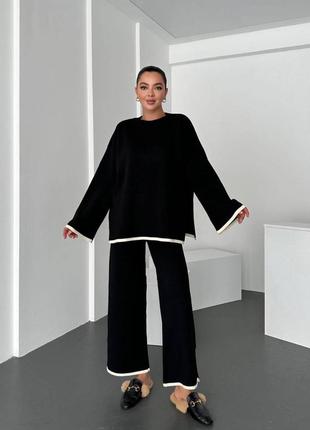 Костюм oversize з контрастними вставками