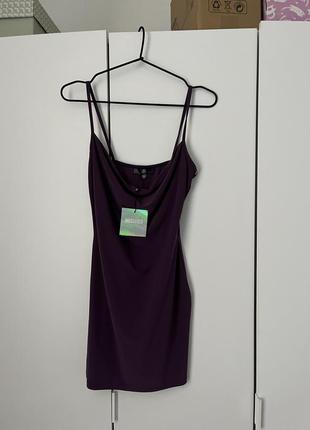 Пурпурова міні сукня туніка petite missguided s-m