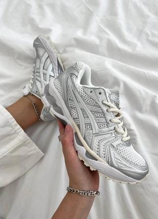 Женские кроссовки серебристые в стиле asics gel-kayano 14 silver7 фото