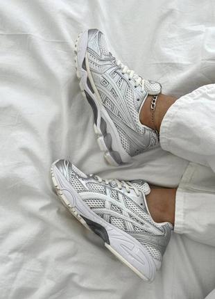 Женские кроссовки серебристые в стиле asics gel-kayano 14 silver8 фото