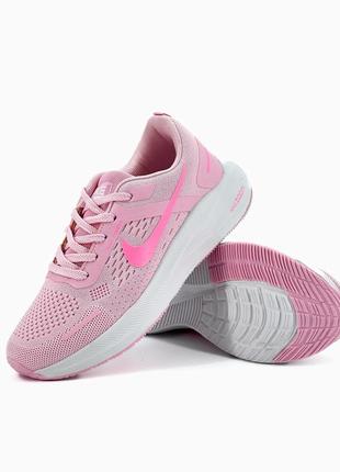 Розовые кроссовки nike zoom x pink white