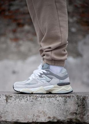 Мужские кроссовки серые в стиле new balance 9060 light grey