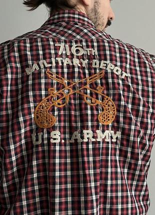 Scotch soda western patch рубашка вышивка патчи интересна американский стиль вестерн датский дизайн уникальна в клетку красивая2 фото