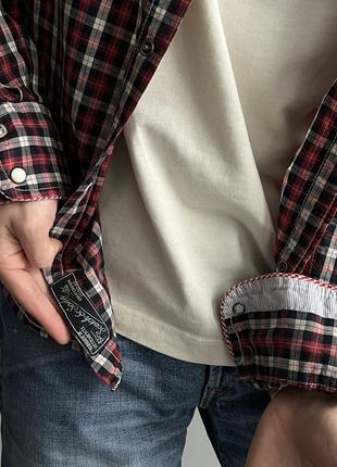 Scotch soda western patch рубашка вышивка патчи интересна американский стиль вестерн датский дизайн уникальна в клетку красивая6 фото