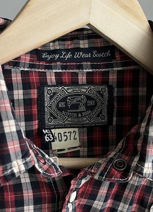 Scotch soda western patch рубашка вышивка патчи интересна американский стиль вестерн датский дизайн уникальна в клетку красивая9 фото