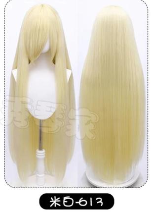 Парик аниме didaka длинные прямые густые волосы anime , парик для коспея 100 см с челкой