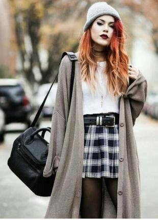 Шерстяная мини юбка в клетку street one