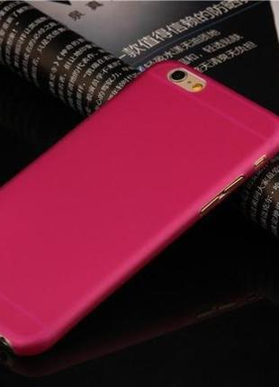 Пластиковий чохол для iphone 7 рожевий — soft touch plastic case рожевий