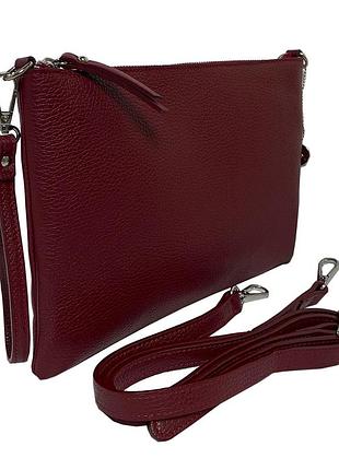 Сумка женская кожаная tony perotti italy borsa ca046-01dr dark red красная