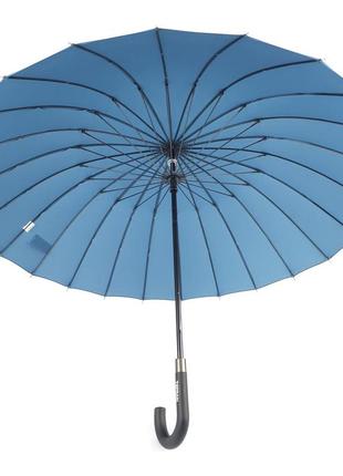 Качественный зонт трость анти-шторм с 24 спицами с большим куполом и механической системой открытия9 фото