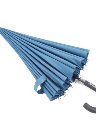 Качественный зонт трость анти-шторм с 24 спицами с большим куполом и механической системой открытия6 фото