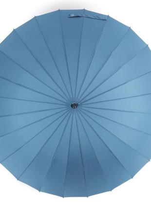 Качественный зонт трость анти-шторм с 24 спицами с большим куполом и механической системой открытия2 фото