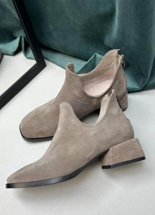 Екслюзивні черевики з натуральної італійської шкіри та замші жіночі