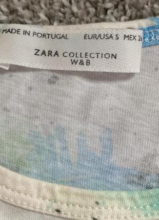 Новая удлиненная майка zara collection w&amp;b s португалия2 фото