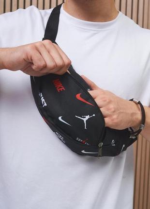 Поясная сумка бананка nike maxim jordan black