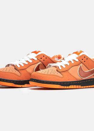 Мужские кроссовки nike sb dunk low orange lobster / найк сб данк лоу демисезонные / весенние / летние / осенние низкие оранжевые данки5 фото