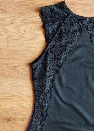 Трикотажное черное платье футляр по фигуре с кружкой, платье h&amp;m, p. s3 фото