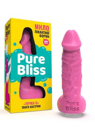Крафтове мило-член із присоскою pure bliss mini pink, натуральне прикол подарунок