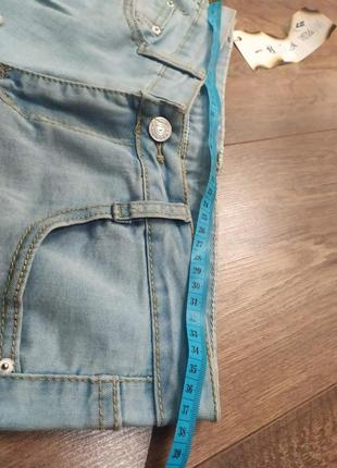 Новые скинни джинсы с жемчугом, потертостями9 фото