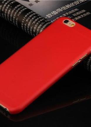 Пластиковый чехол для iphone 7- soft touch plastic case red