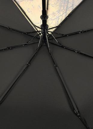 Зонт женский полуавтомат складной susino с 9 спицами, антишторм, легкий, черный9 фото