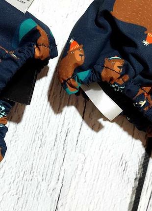Детские краги с медведями варежки лыжные на мальчика водонепроницаемые непромокаемые h&amp;m