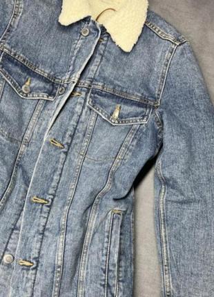 Шерпа куртка джинсовая джинсовка с мехом hm3 фото