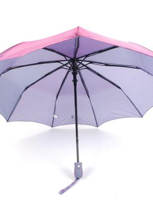 Однотонный женский зонт хамелеон полуавтомат на 9 спиц анти-ветер от фирмы toprain с чехлом4 фото