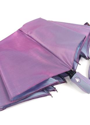 Однотонный женский зонт хамелеон полуавтомат на 9 спиц анти-ветер от фирмы toprain с чехлом8 фото