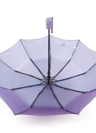 Однотонный женский зонт хамелеон полуавтомат на 9 спиц анти-ветер от фирмы toprain с чехлом5 фото