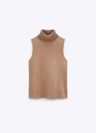 Жилетка трикотажная с горлом zara