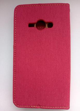 Чохол-книжка goospery з тканини для samsung j110  red2 фото