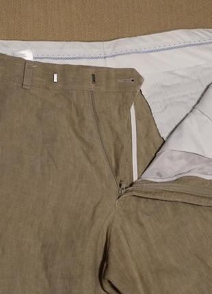 Свободные легкие бежевые льняные брюки next formal wear англия 34 r3 фото