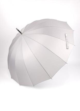 Семейный зонт-трость полуавтомат анти-шторм с 16 спицами4 фото