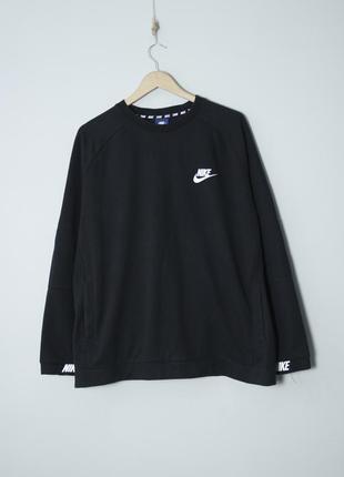 Мужской свитшот nike черный найк xl 52 кофта с карманами swoosh adidas puma reebok champion