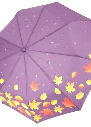 Зонт женский полуавтомат складной susino с 9 спицами, антишторм, фиолетовый
