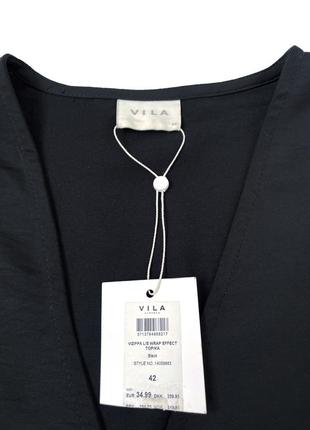 Стильная блузка vila zippa с эффектом запаха, xl3 фото