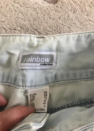 Стильные летние лёгкие джинсы бриджи с поясом rainbow mom fit2 фото