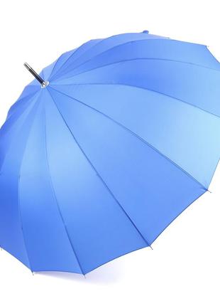 Большой зонт-трость полуавтомат анти-шторм с 16 спицами2 фото