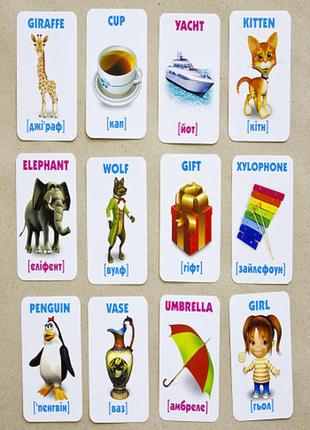 Дитячі розвиваючі картки "англійський алфавіт" 13106047, 36 карток3 фото