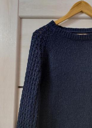 Синій в'язаний светр vero moda рукава реглан9 фото