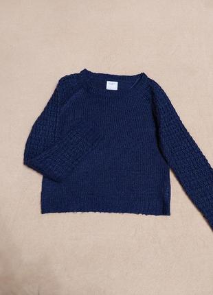 Синій в'язаний светр vero moda рукава реглан2 фото