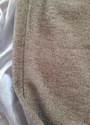 Теплые кашемировые бежевые брюки с поясом5 фото