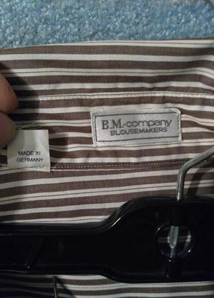 Женская рубашка в полоску из хлопка b.m. -company blousemakers (германия)4 фото