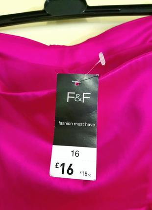❄️большой распродаж❄️ярко-розовое атласное платье от f&amp;f4 фото