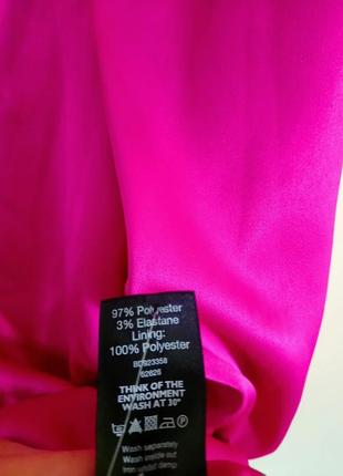 ❄️большой распродаж❄️ярко-розовое атласное платье от f&amp;f6 фото