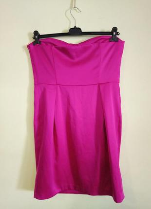 ❄️большой распродаж❄️ярко-розовое атласное платье от f&amp;f5 фото