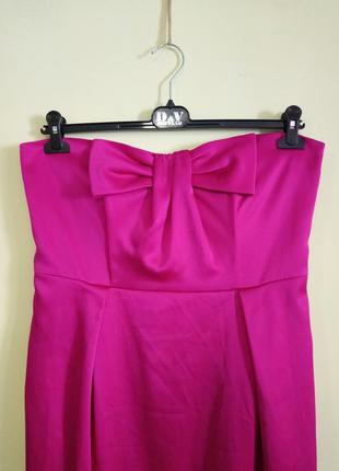 ❄️большой распродаж❄️ярко-розовое атласное платье от f&amp;f2 фото